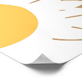 Brown Daisy – Minimalist Floral Wall Art ポスター (角)