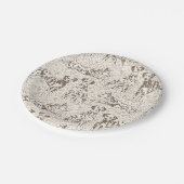 Brown Dalmatian Dog Animal Print ペーパープレート (アングル)