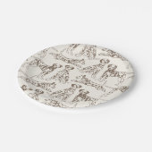 Brown Dalmatian Dogs ペーパープレート (アングル)