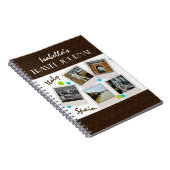 Brown Damaskトラベエレガントルジャーナルと写真 ノートブック (右側)