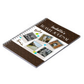 Brown Damaskトラベエレガントルジャーナルと写真 ノートブック (左側)