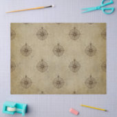 Brown Decompageのヴィンテージコンパス 薄葉紙 (クラフト)