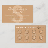 Brown Dermaplaningアフターケアのポストインストラクション 名刺 (正面/裏面)
