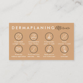 Brown Dermaplaningアフターケアのポストインストラクション 名刺