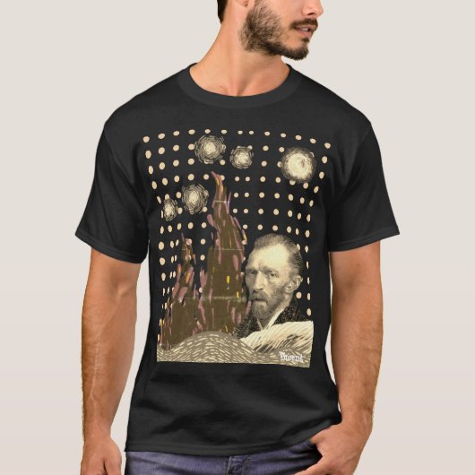 BROWN design Unique Artistic Van Gogh Tシャツ (正面)