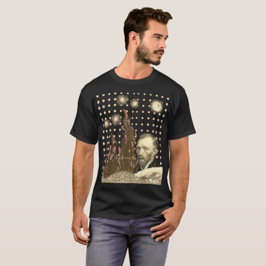 BROWN design Unique Artistic Van Gogh Tシャツ (正面フル)