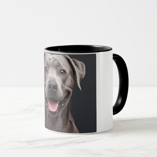 Brown Dog Aesthetic Coffee Mug – Cozy Pet Lover マグカップ (正面右)