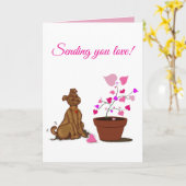 Brown dog heart plant カード (黄色い花)