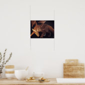 Brown Dragon Fantasy Art Poster ポスター (キッチン)