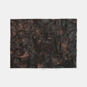 Brown dried leaves on ground フリースブランケット (正面(横))