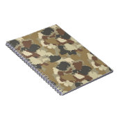 Brown Earth Tones Military Camouflage ノートブック (右側)