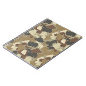 Brown Earth Tones Military Camouflage ノートブック (左側)