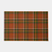 Brown Earthy Plaid Tartan  ドアマット (正面)