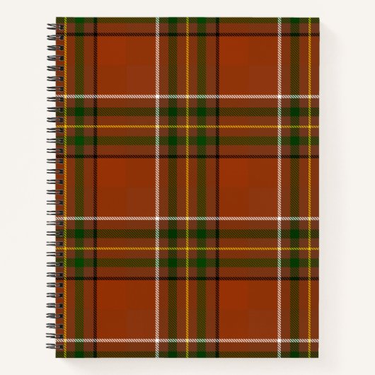 Brown Earthy Plaid Tartan  ノートブック (正面)