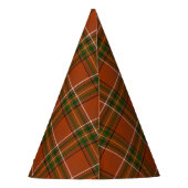 Brown Earthy Plaid Tartan  パーティーハット (裏面)