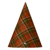 Brown Earthy Plaid Tartan  パーティーハット (左)