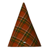 Brown Earthy Plaid Tartan  パーティーハット (右)