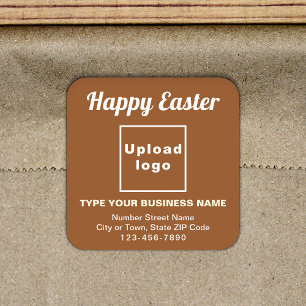 Brown Easter Business Square Sticker スクエアシール