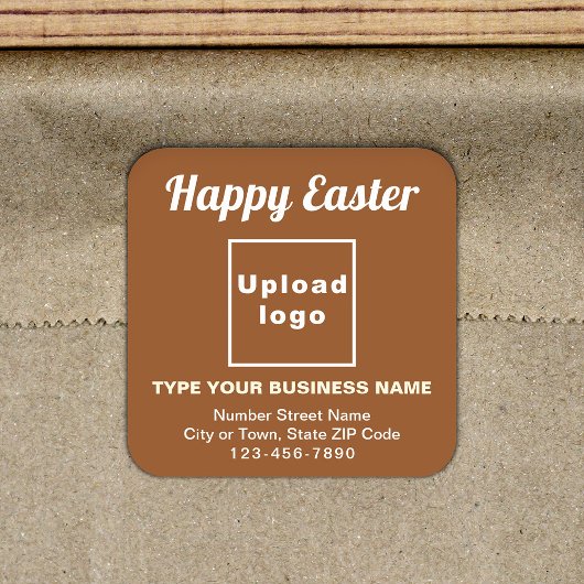 Brown Easter Business Square Sticker スクエアシール
