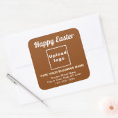 Brown Easter Business Square Sticker スクエアシール (封筒)