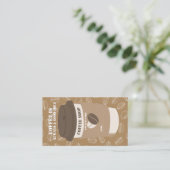 Brown Editable Coffee House Stamp Loyalty Card ロイヤリティカード (スタンド正面)