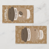 Brown Editable Coffee House Stamp Loyalty Card ロイヤリティカード (正面/裏面)