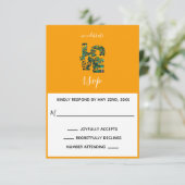 Brown-eed Susan's LOVE OrangeをテーマにしたRSVPカード 出欠カード (スタンド正面)