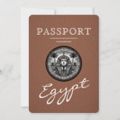 Brown Egypt Passport Wedding Invitation 招待状 (正面)