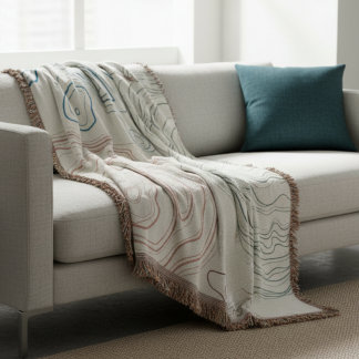 Brown Elegant Gift Throw Pillow – Cozy Decorative  スローブランケット