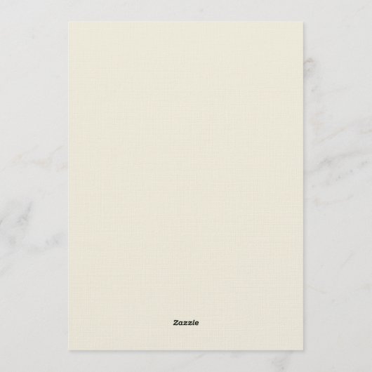 Brown Ethereal Bloom Wedding 招待状 (裏面)