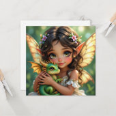 Brown Eyed Elven Fairy and Dragon  カード (正面/裏面インサイチュ)