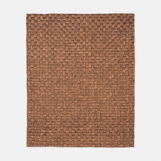 brown fabric texture for background フリースブランケット (正面)