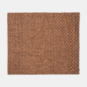 brown fabric texture for background フリースブランケット (正面(横))