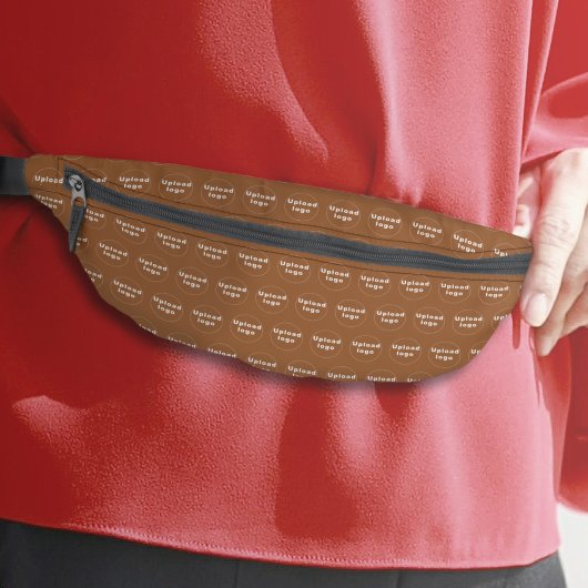 Brown Fanny Packのビジネスロゴシームレスパターン ファニーパック