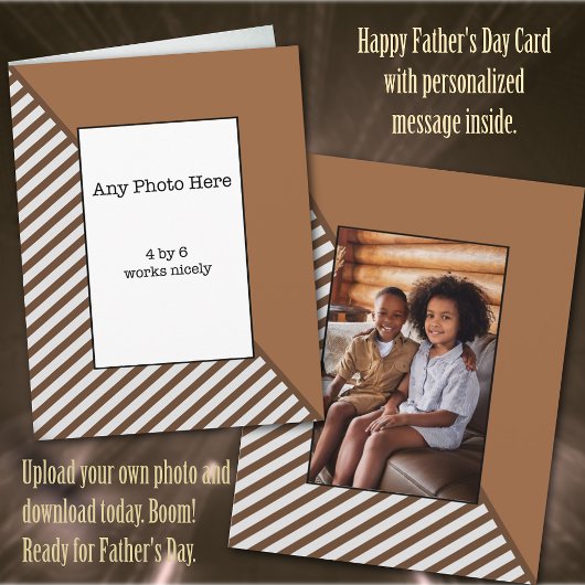 Brown Father's Day Cardで写真を作成 カード