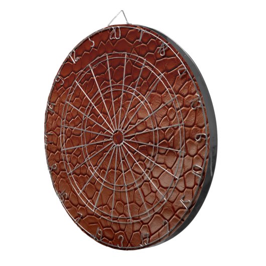 Brown Faux Cowhide ダーツボード (正面右)