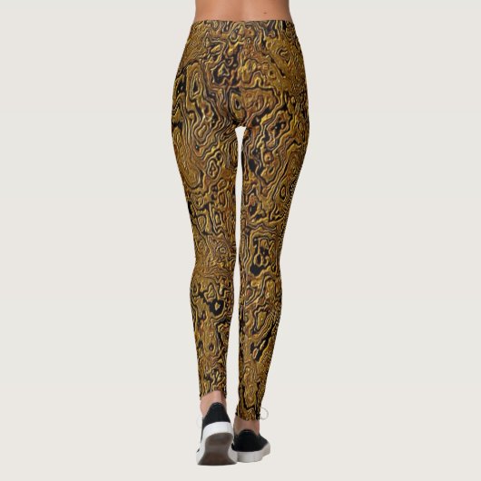 " Brown Faux Leather" Leggings レギンス (裏面)