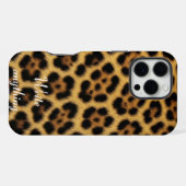 ​Brown Faux Tiger Fur Animal Print iPhone Case iPhoneケース (裏面横)