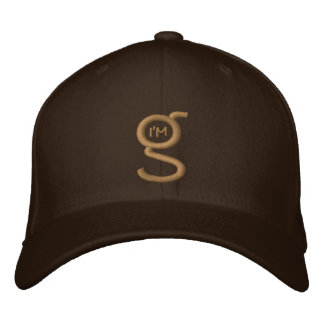 Brown Flex Fit Cap w Embroided I'm G Logo 刺繍入りキャップ