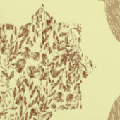 Brown Floral Arabesque Wallpaper 壁紙 (縫い目)