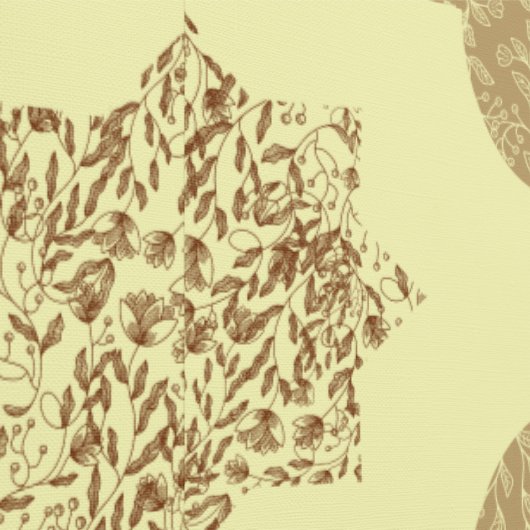 Brown Floral Arabesque Wallpaper 壁紙 (縫い目)