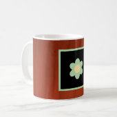 Brown, Floral Coffee Mug コーヒーマグカップ (正面左)