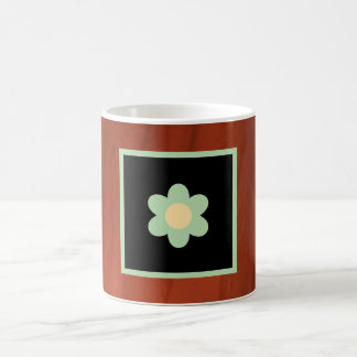 Brown, Floral Coffee Mug コーヒーマグカップ