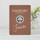 Brown Florida Passport日付の保存 セーブザデート (スタンド正面)