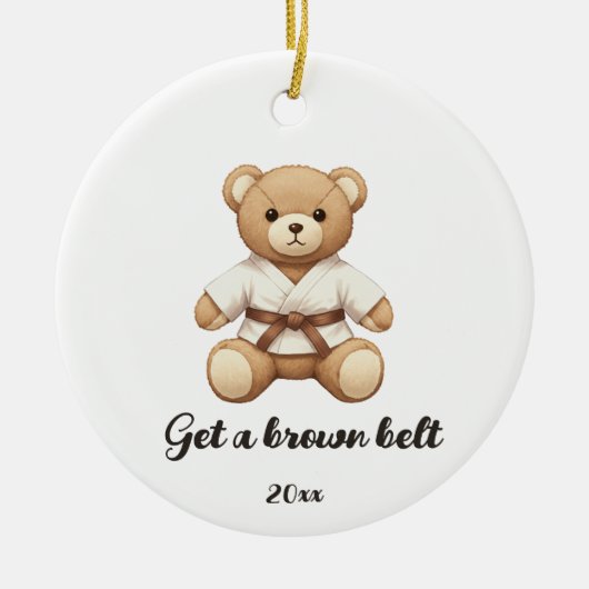 【BROWN】For all judo lovers, young and old. セラミックオーナメント (正面)