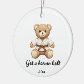 【BROWN】For all judo lovers, young and old. セラミックオーナメント (左)