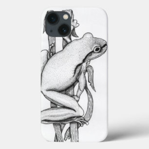 Brown Frog on Grass - Art by Skye Ryan-Evans © iPhone 13ケース