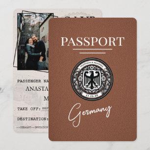 Brown Germanyパスポート日付の保存 セーブザデート