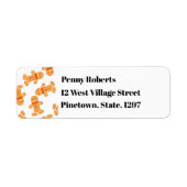 Brown gingerbread man on white ラベル (正面)