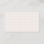 Brown Gingham Teddy Bear Neutral Baby Shower Paper エンクロージャーカード (裏面)
